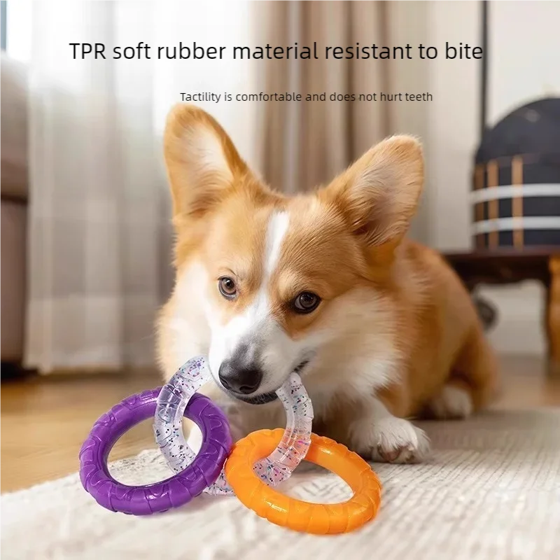 TPR Loop Ring Dog Chew Toy for Aggressive Chewers & Puppies