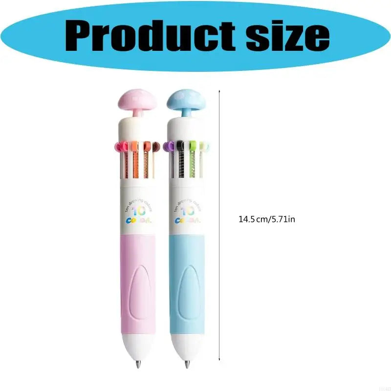 10-Color-in-1 Retractable Ballpoint Pens – 2 Pack | Multicolor