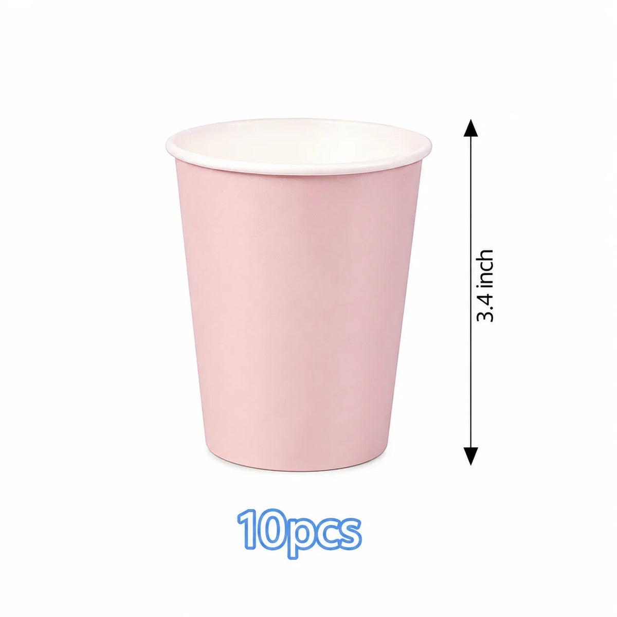Pink Scalloped Disposable Tableware Set – Plates, Cups & Napkins