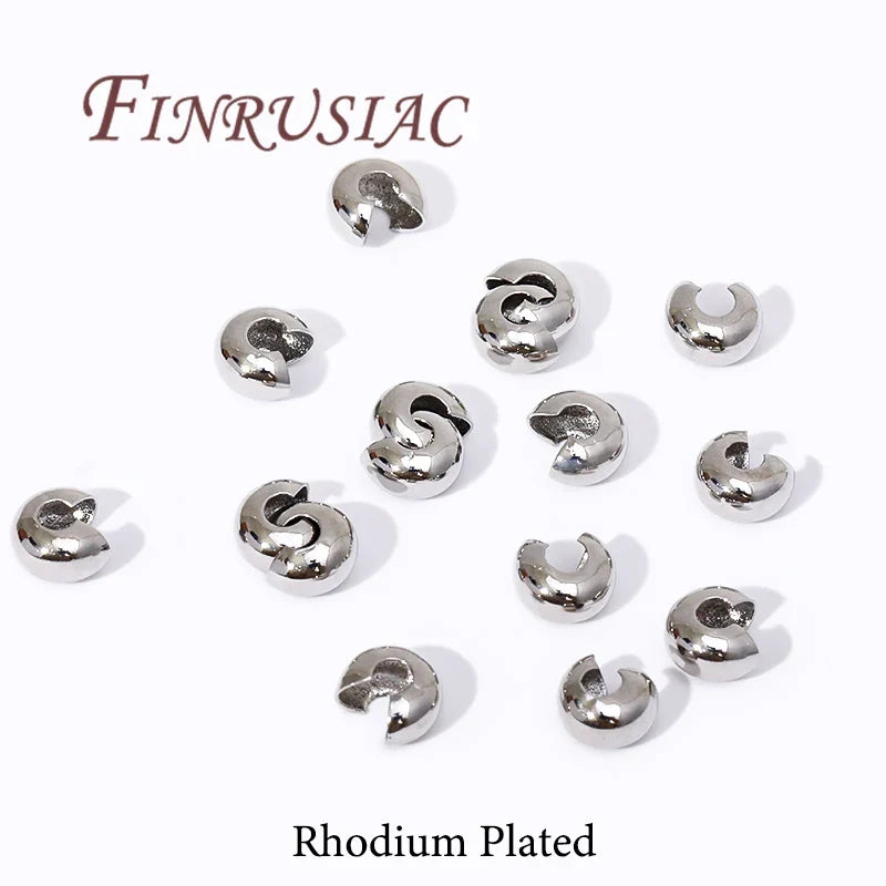 14K Gold Plated Brass Crimp End Beads – DIY Jewelry Spacers