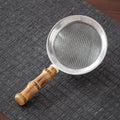 Bamboo Handle Stainless Steel Tea Strainer & Kitchen Sifter