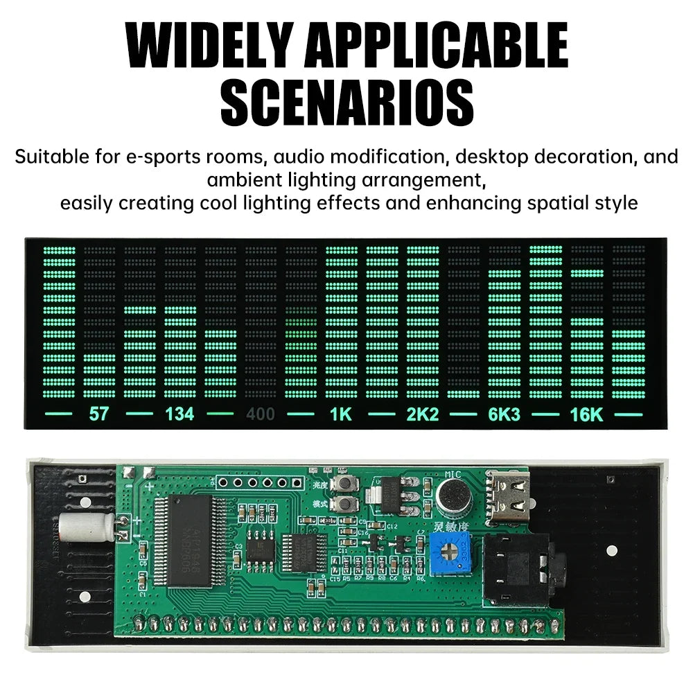 Occkic LED Voice-Activated Music Spectrum Light | Type-C
