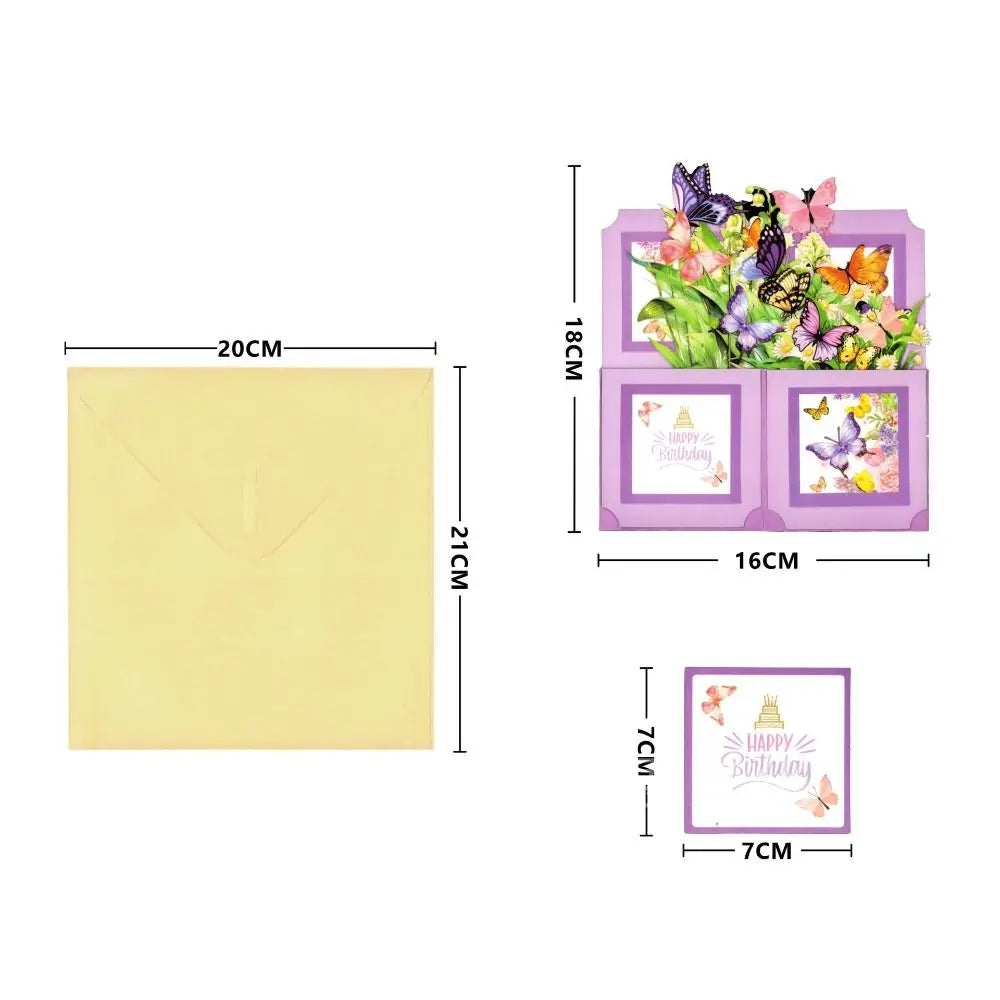 3D Pop-Up Flower Bouquet Greeting Card – Birthday & Wedding