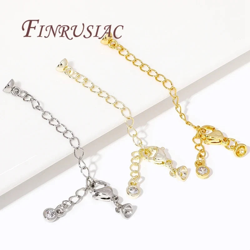18K Gold Plated Extension Tail Chains with Lobster Clasps – DIY