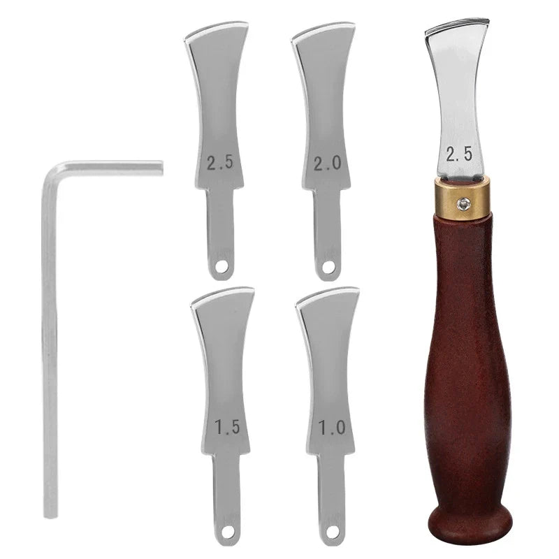 Leather Edge Creaser Tool – Stainless Steel Hot Press Liner