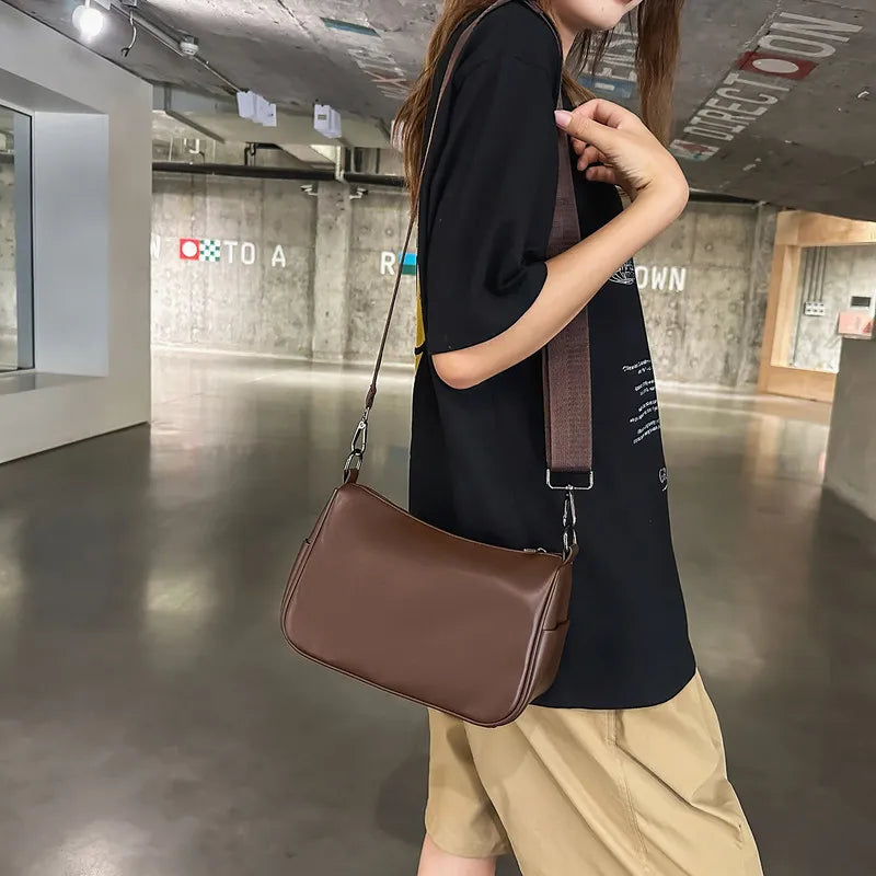 Retro Pillow Crossbody Bag | Unisex Patent Leather Shoulder Bag