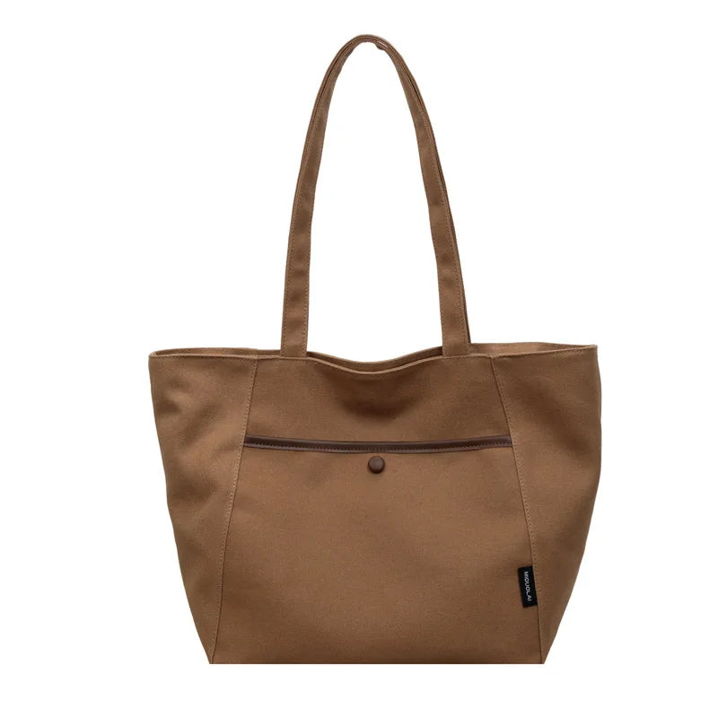 Large Canvas Tote Bag – Women's Korean Shoulder & Work Bag