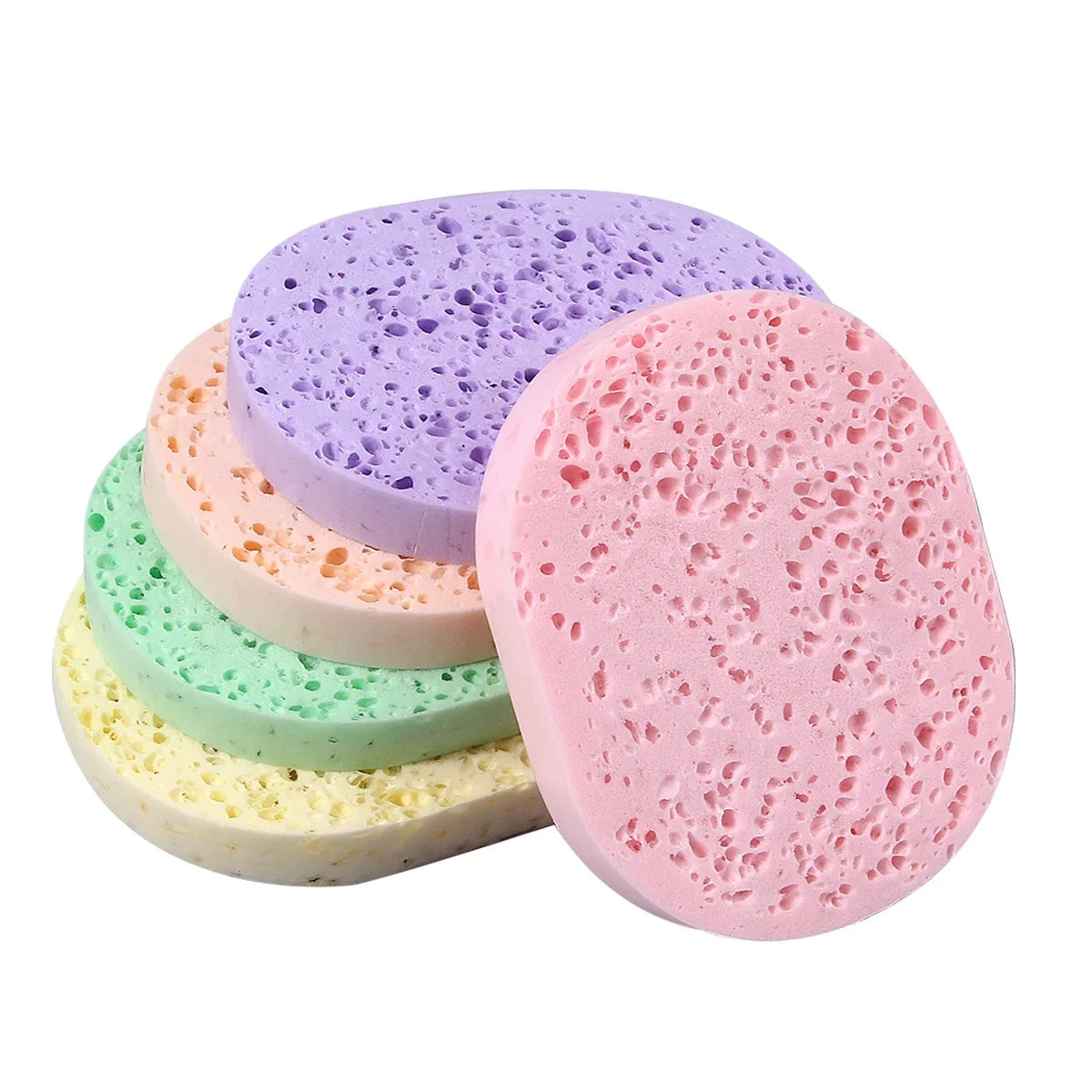 Soft Oval Facial Cleansing Sponge & Makeup Remover Puff