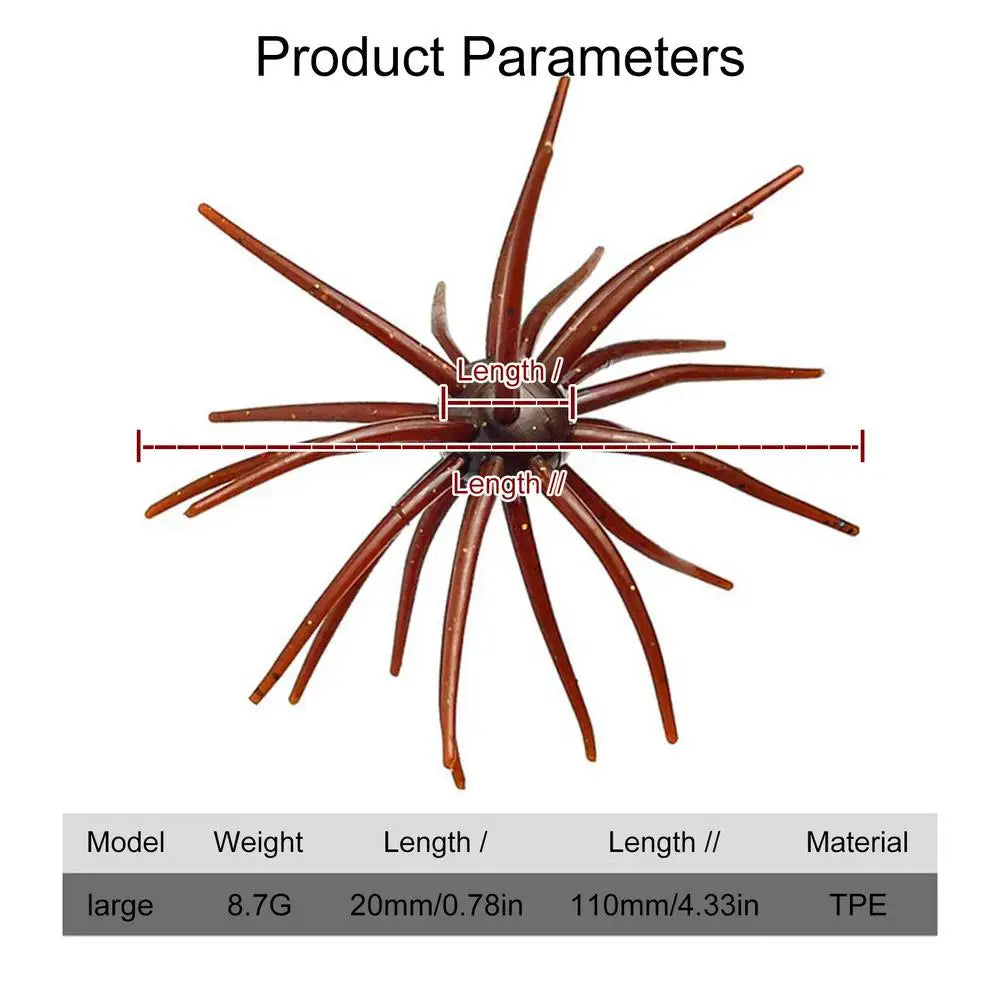 Realistic Sea Urchin Fishing Lure – Soft Silicone Bait
