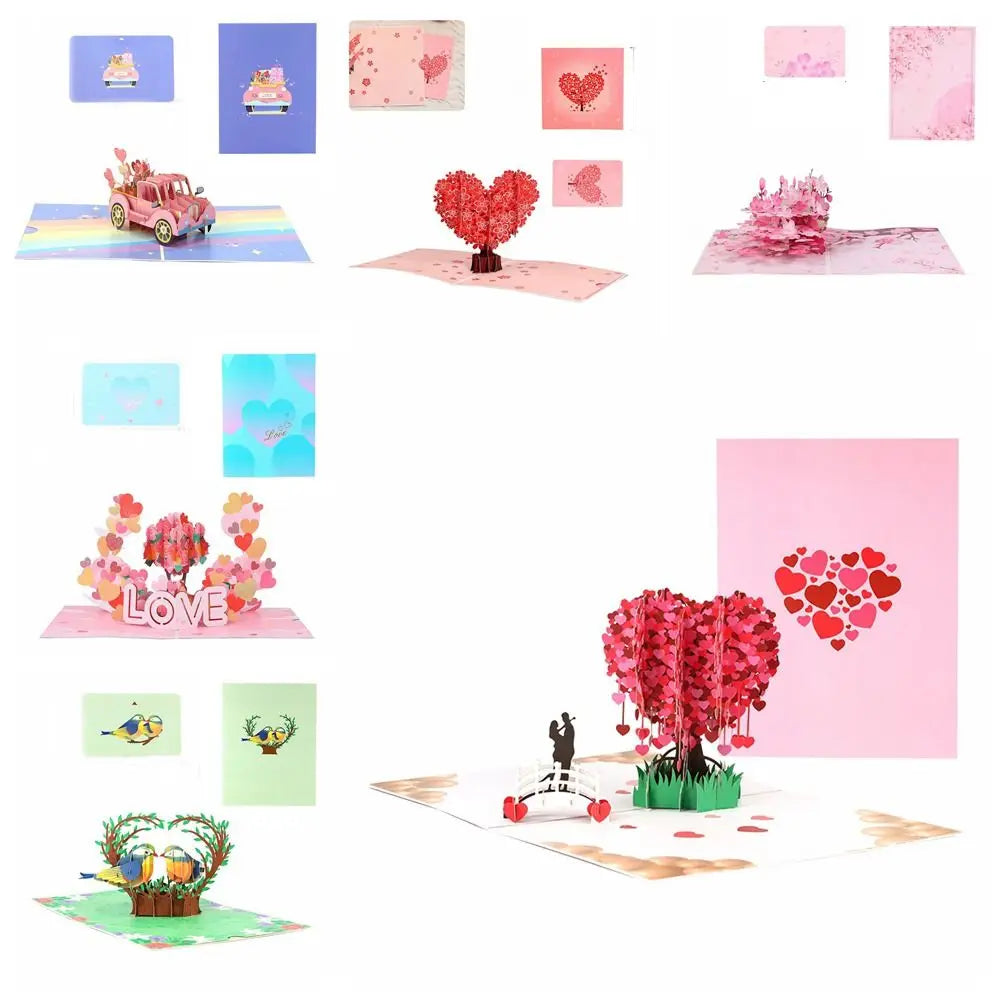 3D Pop-Up Love Card – Romantic Wedding Greeting Postcard