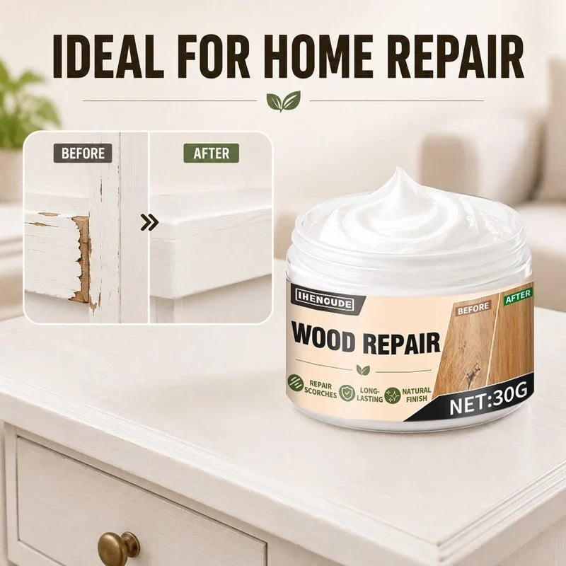 White Wood Repair Putty – Furniture Scratch & Gap Filler