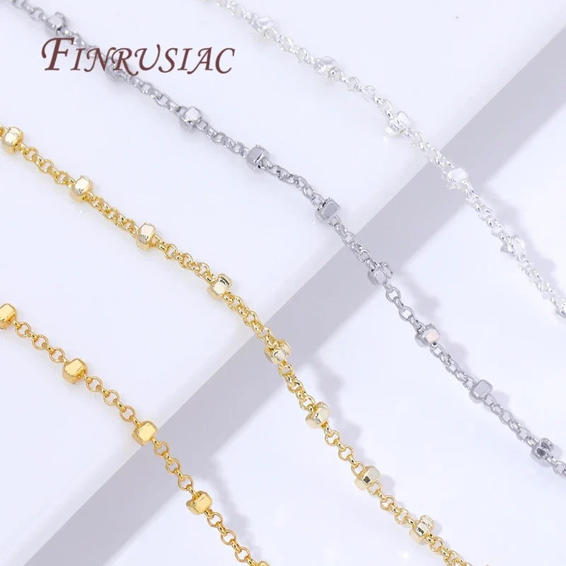 18K Gold Plated Bead Chain Necklace 50cm | DIY Jewelry Making