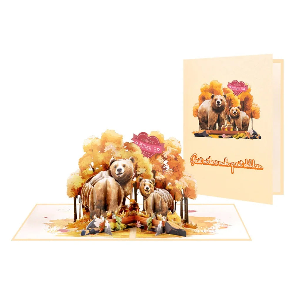 3D Pop-Up Mother's Day Card – Floral Writable Greeting Card