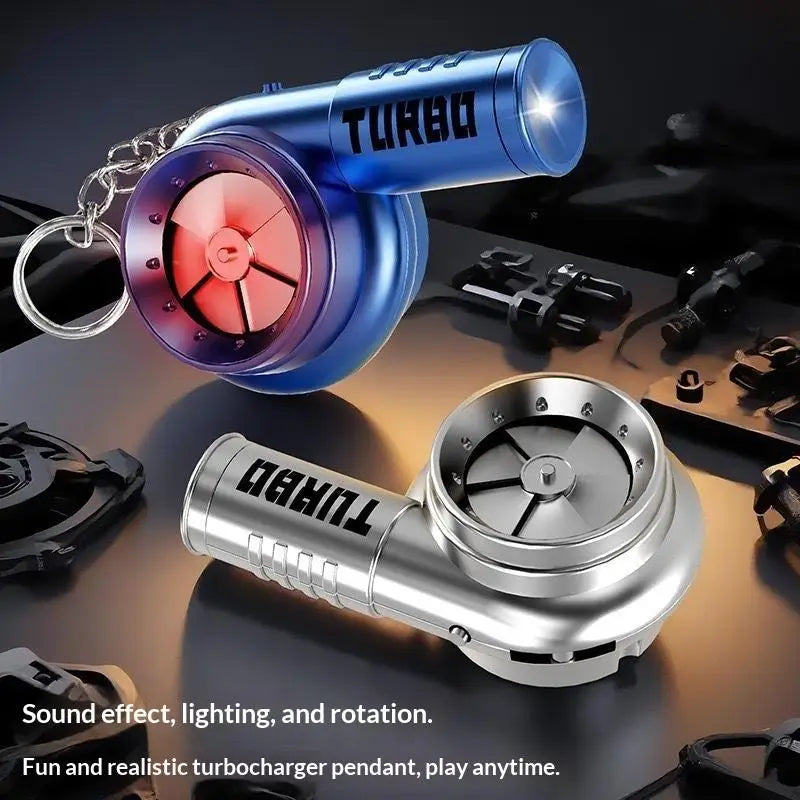 Turbo Keychain LED Light & Sound Spinning Fidget Toy | Car Gift
