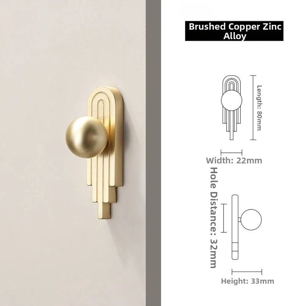 Gold Cabinet Drawer Handle | French Minimalist Zinc Alloy Pull