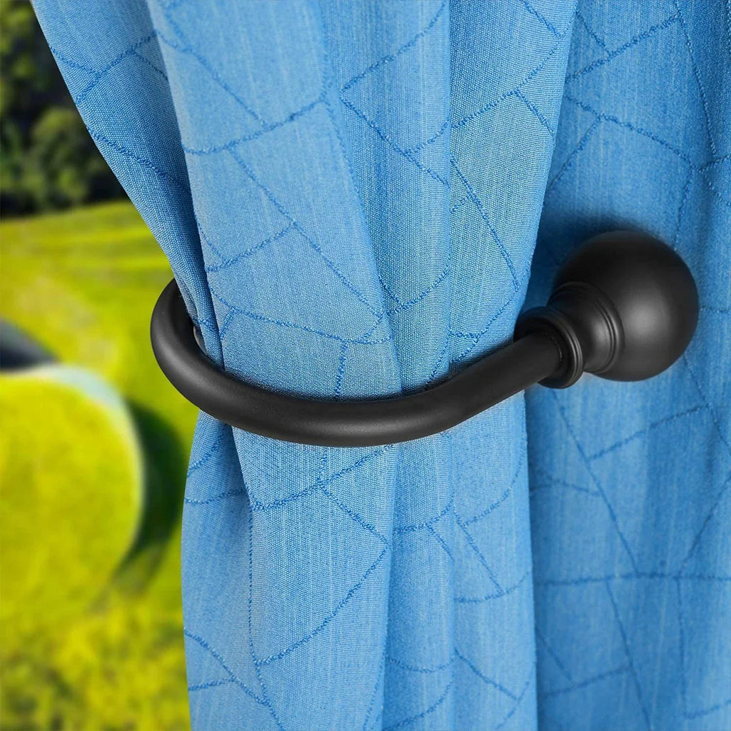 2Pcs Metal Curtain Holdbacks U-Shape Wall Tie Back Hooks