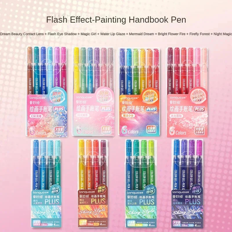 Glitter Gel Pen Set 162 Colors – 0.5mm & 1.0mm Art Pens