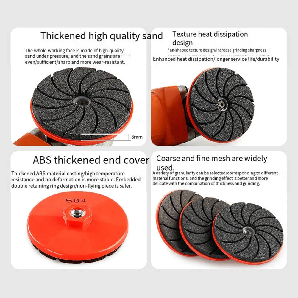 DAZZLEEX Industrial Grinding Disc | 50/100/200 Grit Angle Grinder