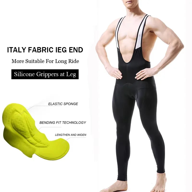 X-TIGER Men's Cycling Bib Tights | 5D Coolmax Gel Pad MTB Road