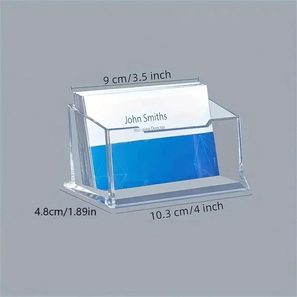 Transparent Acrylic Desktop Business Card Holder Display Stand