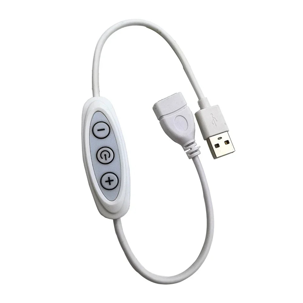 3-Key USB LED Dimmer Switch – 5V 2A, 8 Brightness Levels