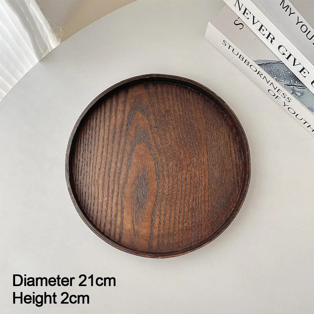 Vintage Round Wooden Serving Tray – 5 Sizes | Home Décor