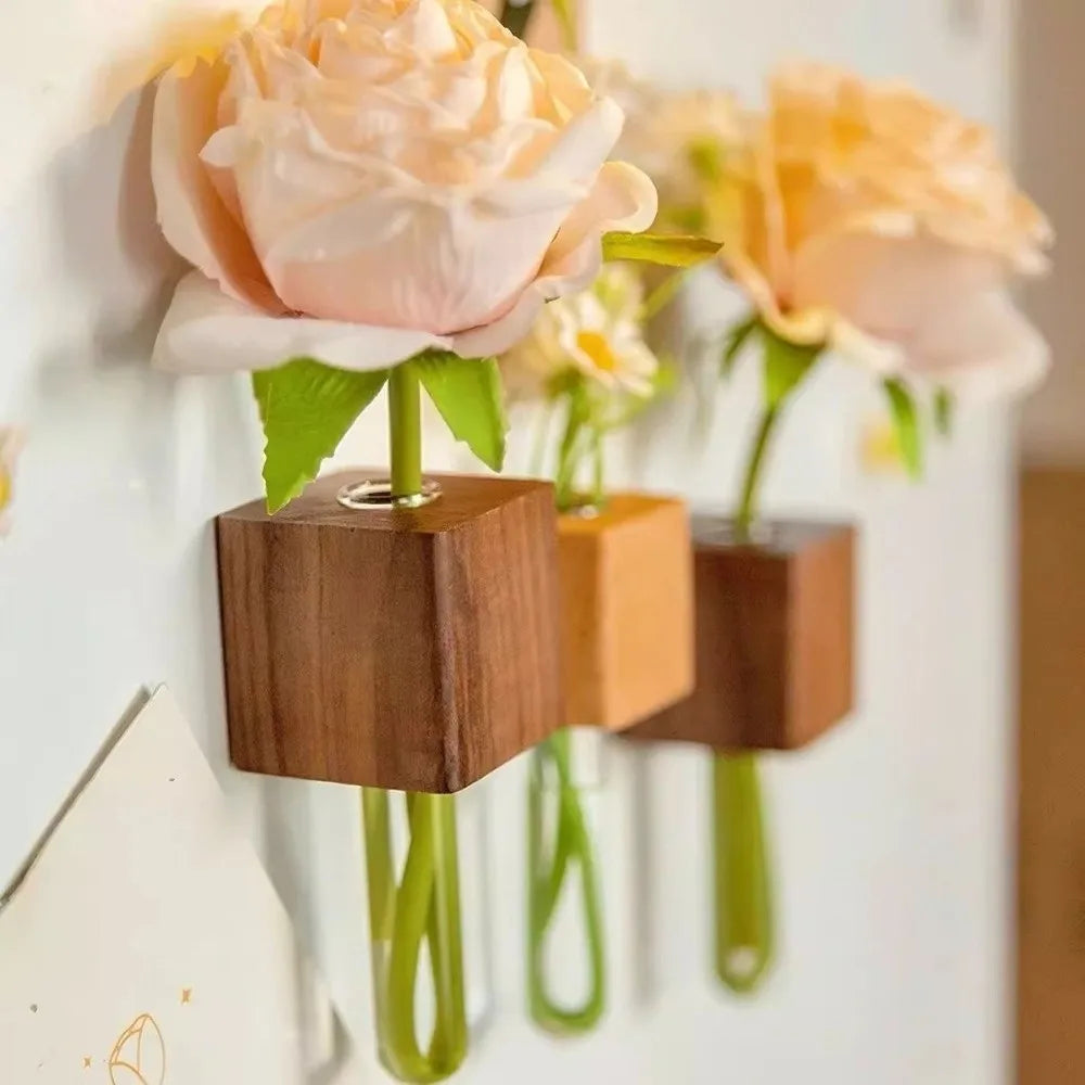 Wooden Refrigerator Vase – French Country Flower Holder