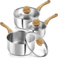 KOCH SYSTEME CS Stainless Steel Saucepan Set 1QT 2QT 3QT Induction