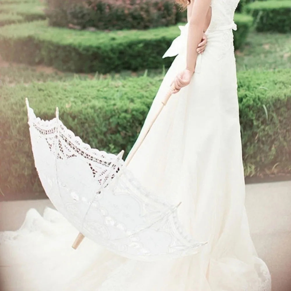 Embroidery Lace Parasol Umbrella – Wedding & Photo Prop