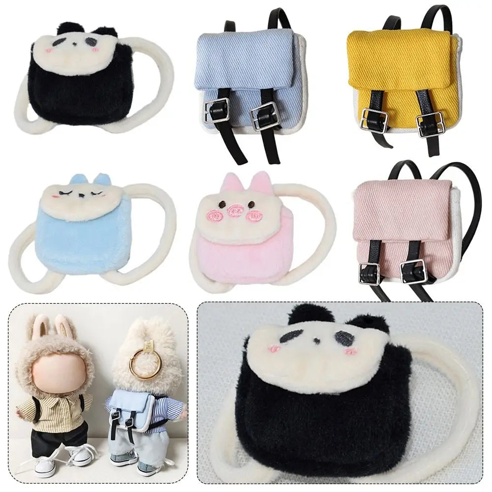 Animal Style Mini Backpack for 17cm Labubu Doll – DIY Accessory