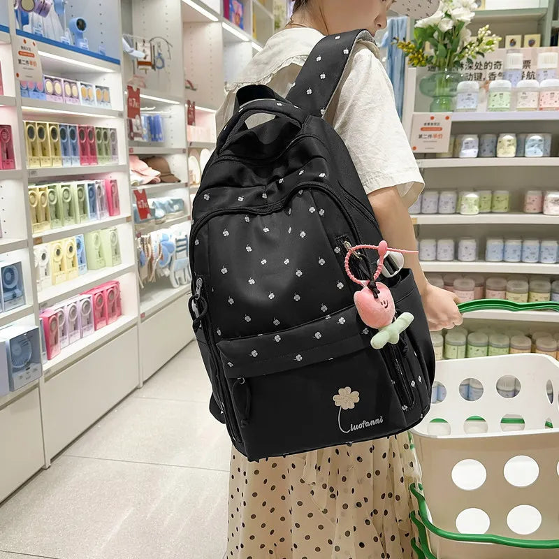 Four-Leaf Clover Backpack Women – Large Lightweight School Bag