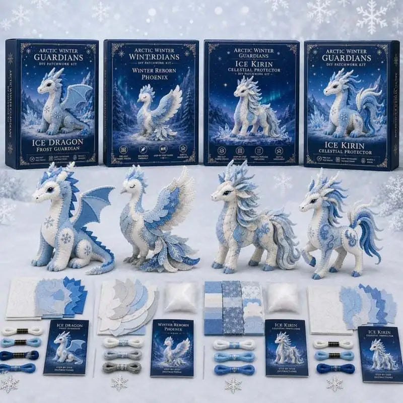 3D Snow Fox DIY Felt Sewing Kit – Pre-Cut Stuffed Animal Craft