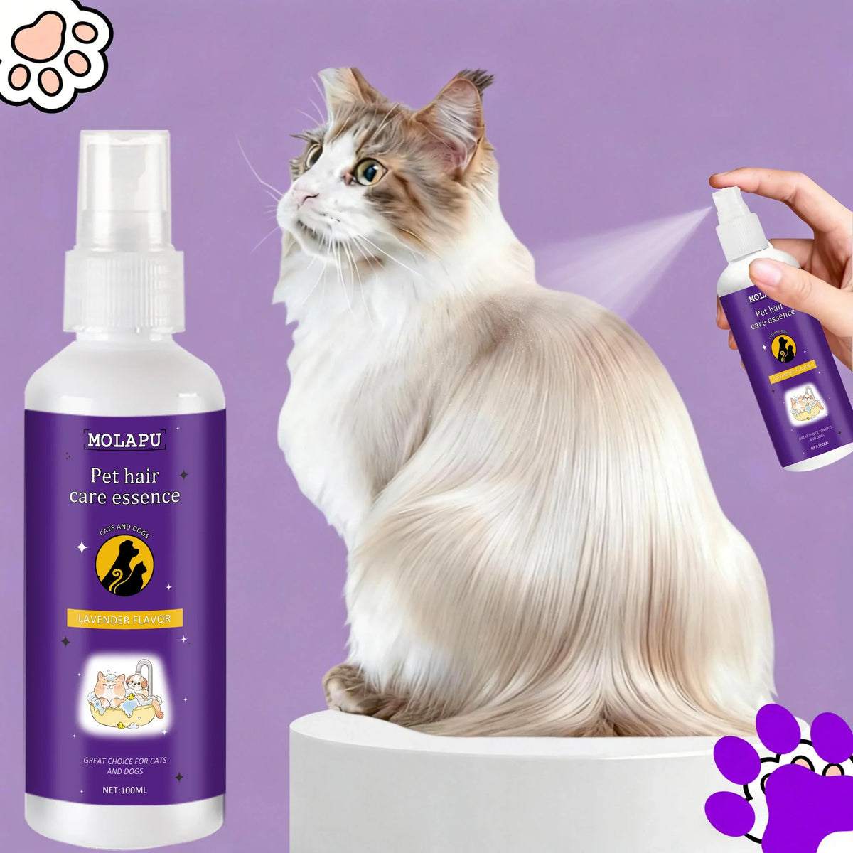 Pet No-Rinse Detangling Spray for Cats & Dogs – 100ml
