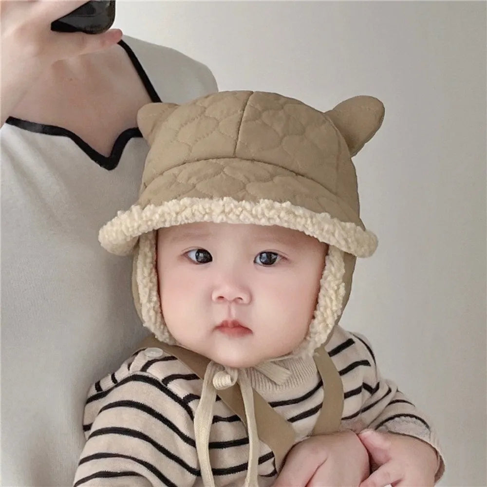 Toddler Lamb Fleece Beanie Hat with Ear Protection | 1–3Y