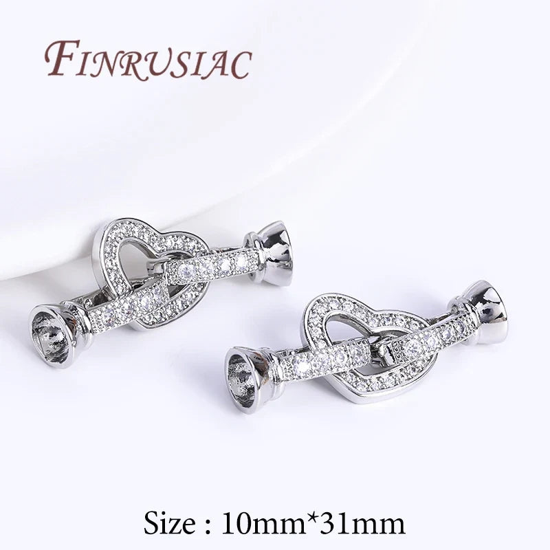 18K Gold Plated Zircon Clasp Connectors – DIY Jewelry Making