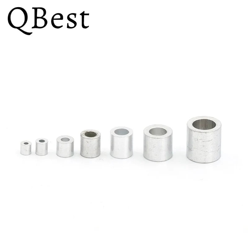 Aluminum Ferrule Crimping Sleeves for Wire Rope 1–10mm | 10/100 Pack