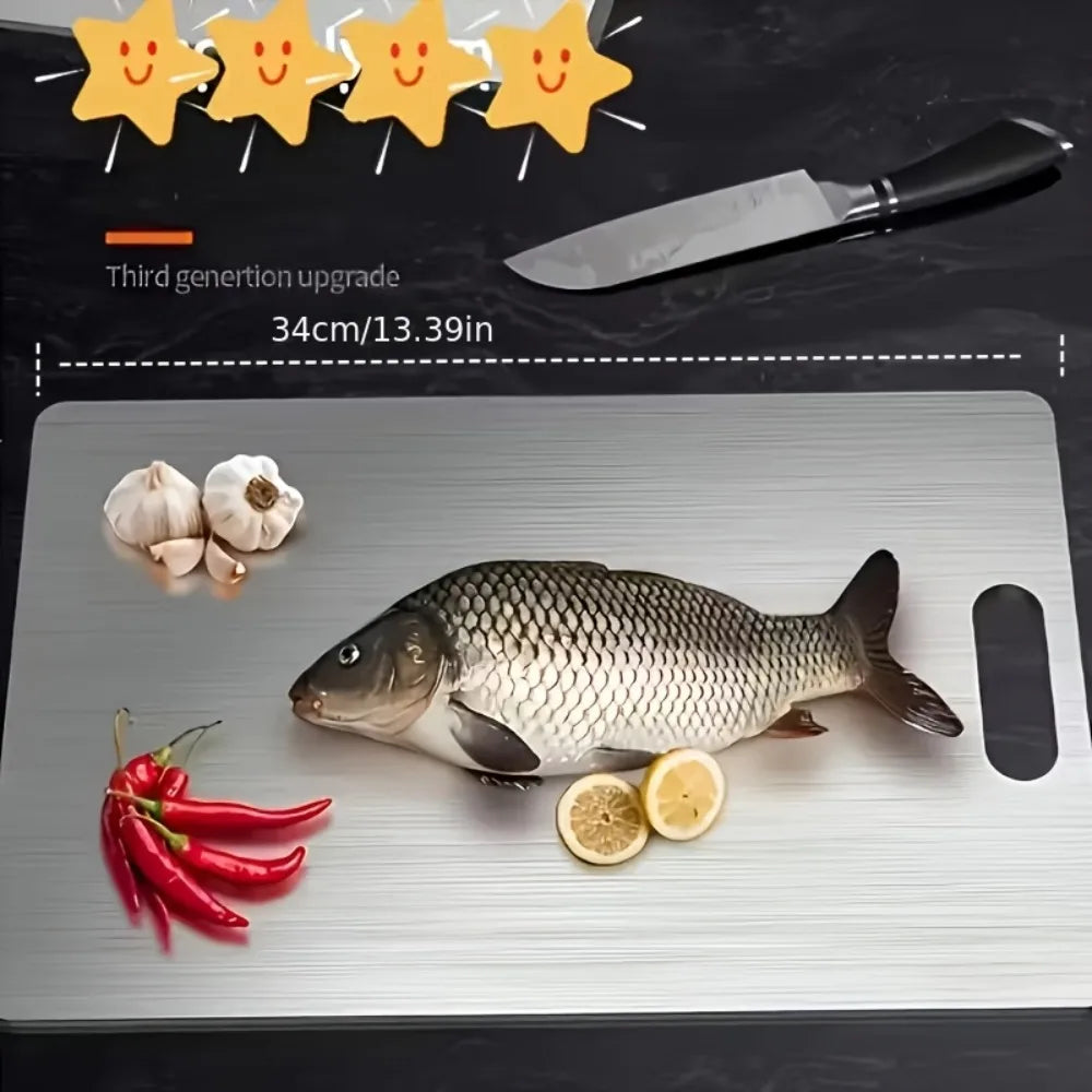 3-Piece Stainless Steel Cutting Board Set – BPA Free & Rustproof