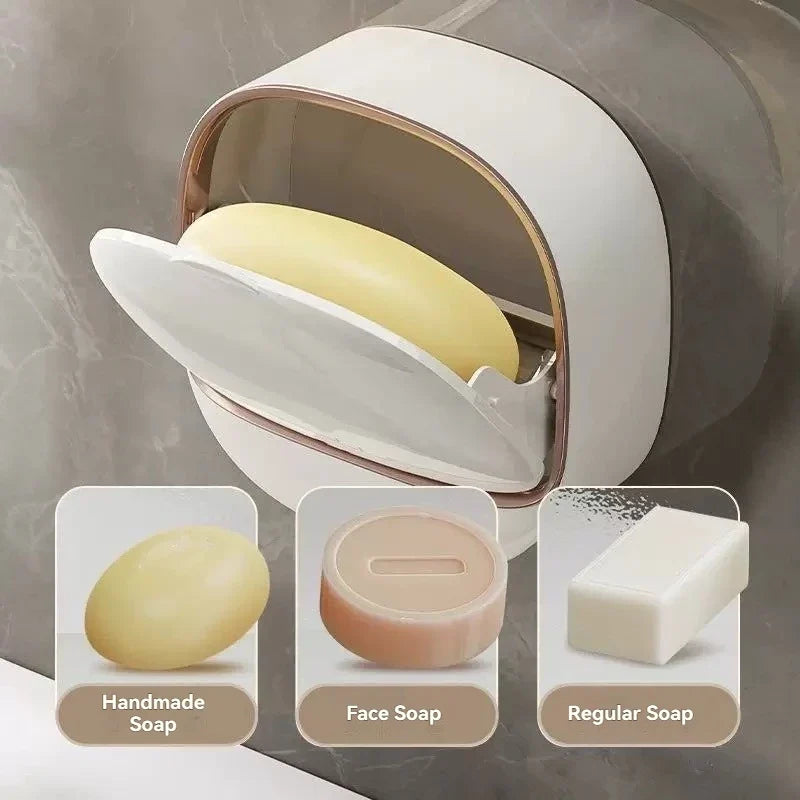 Waterproof Hanging Soap Box with Drainage for Shower & Bathroom