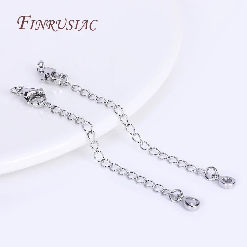 18K Gold Plated Brass Extension Chain Lobster Clasp – 8 Styles