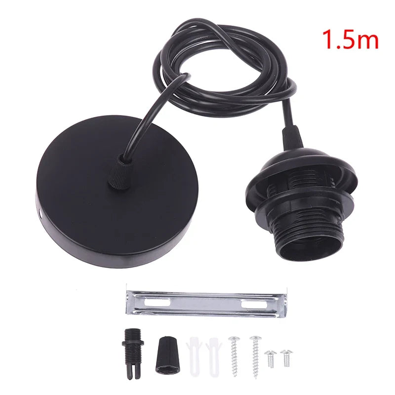 Retro E27 Pendant Lamp Holder Socket with Hanging Wire Cord