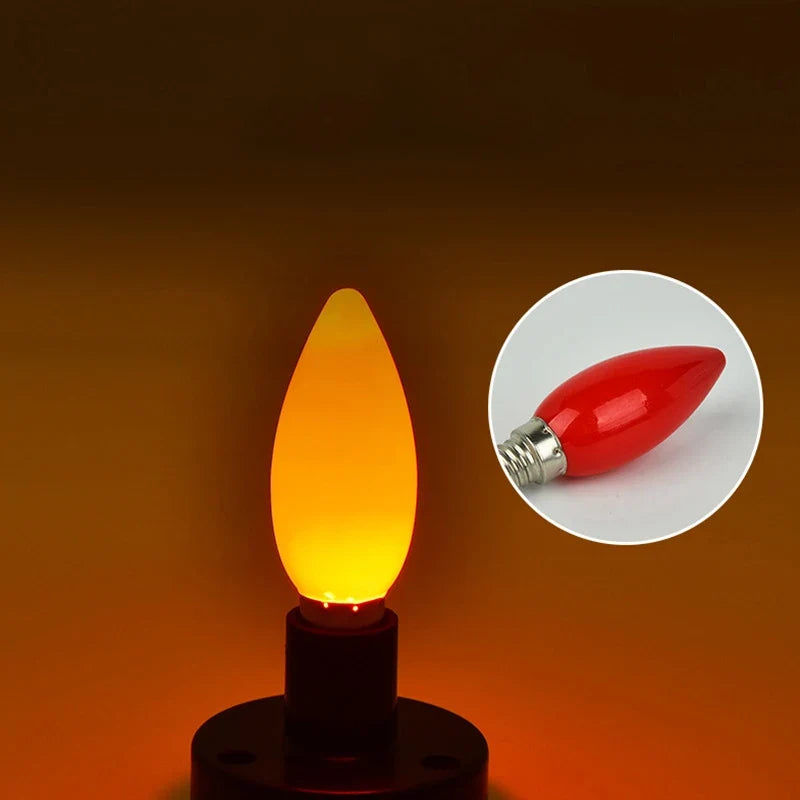 LED Red Candle Bulb E12/E14 – Altar & Temple Decorative Lamp