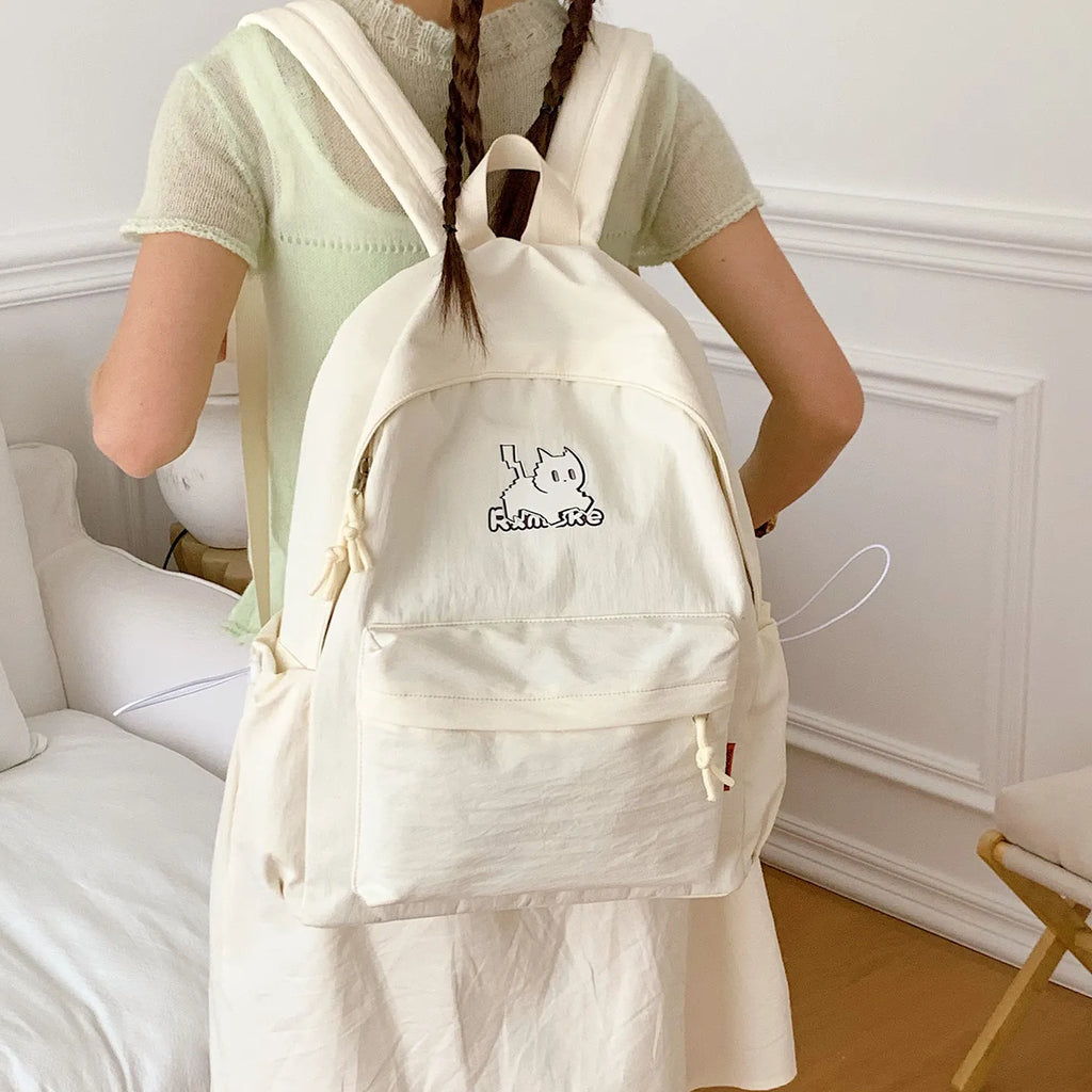 Cartoon Cat Backpack – Lightweight Large Capacity Student Bag