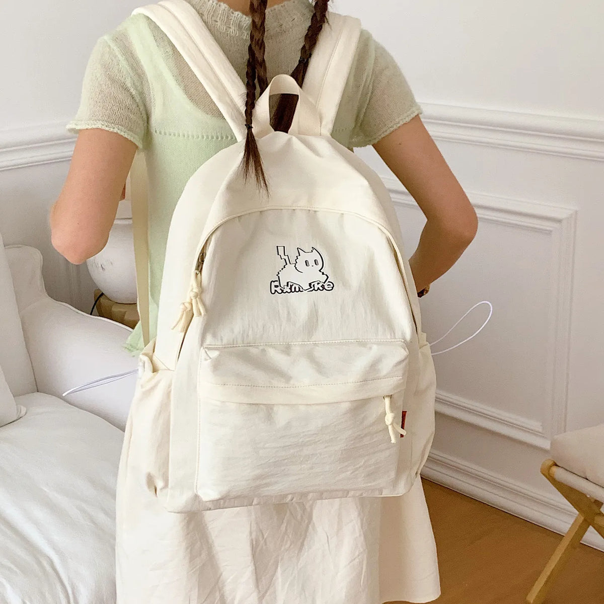 Cartoon Cat Backpack – Lightweight Large Capacity Student Bag