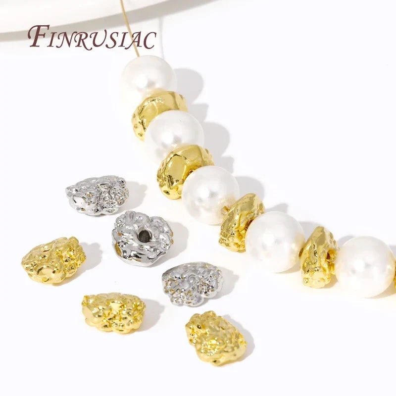 18K Gold Plated Irregular Spacer Beads – DIY Jewelry Making