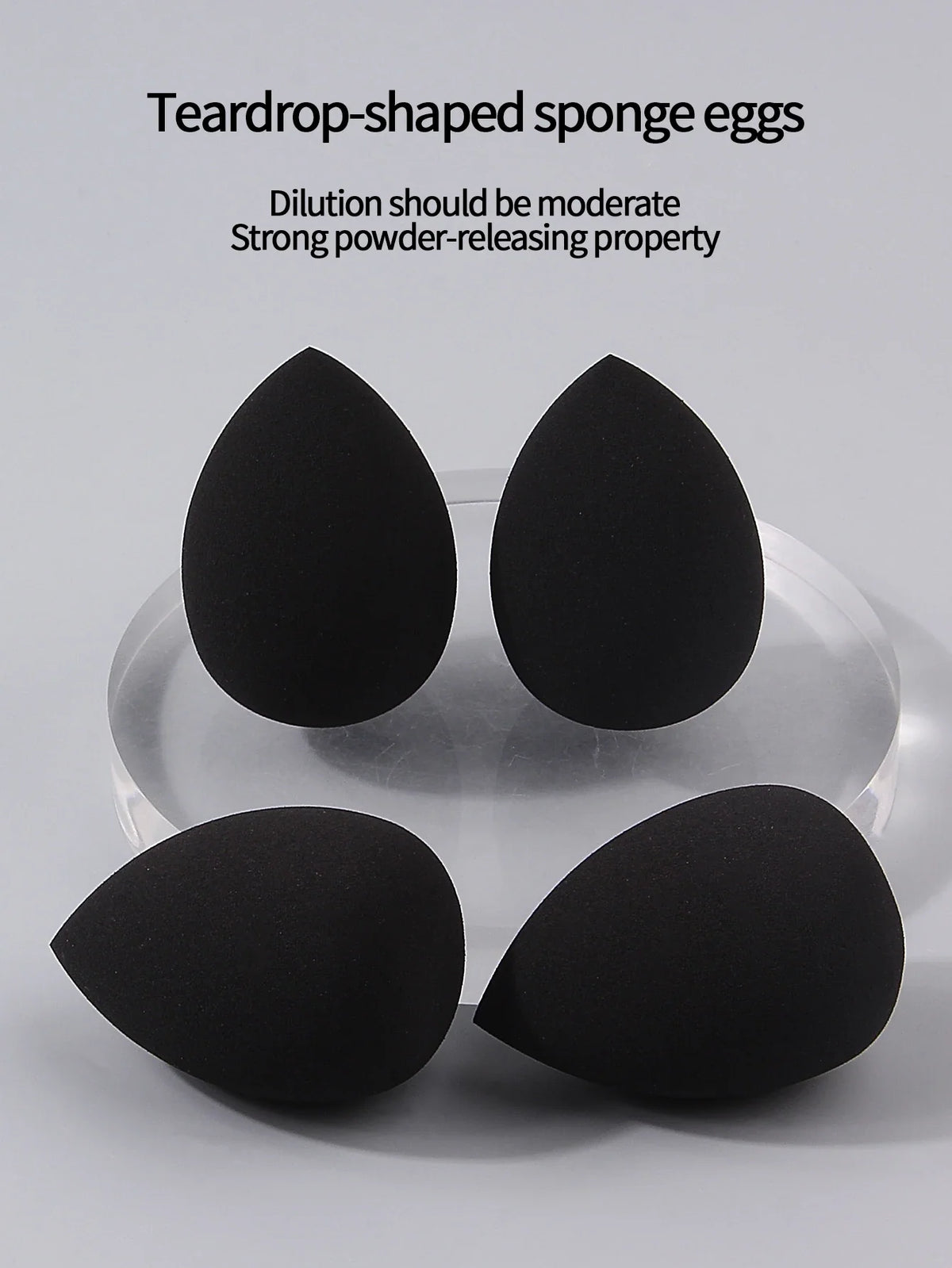12-Piece Black Beauty Egg Makeup Sponge Set – Dry & Wet