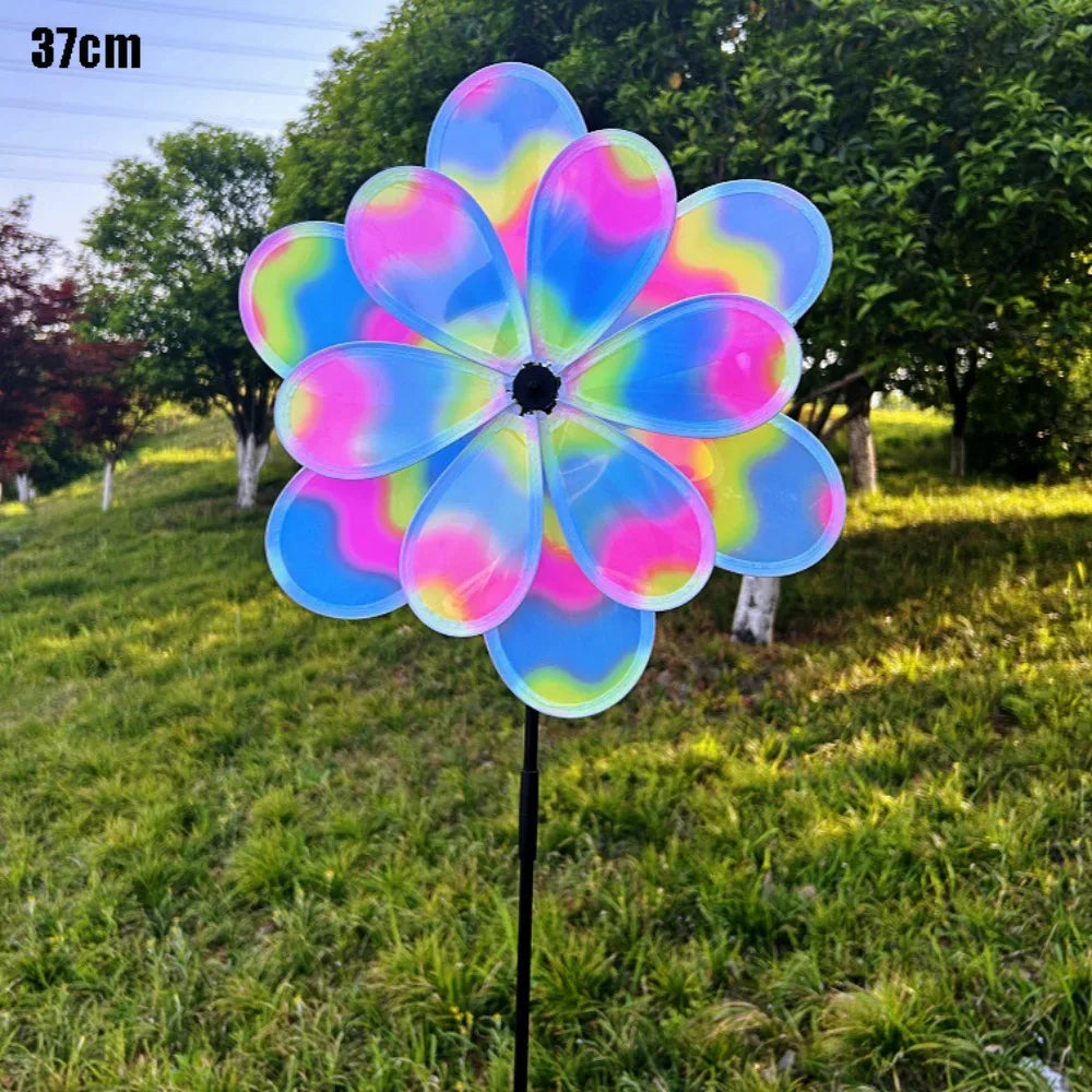 Sunflower Wind Spinner – Double-Layer Garden Windmill 28/37cm