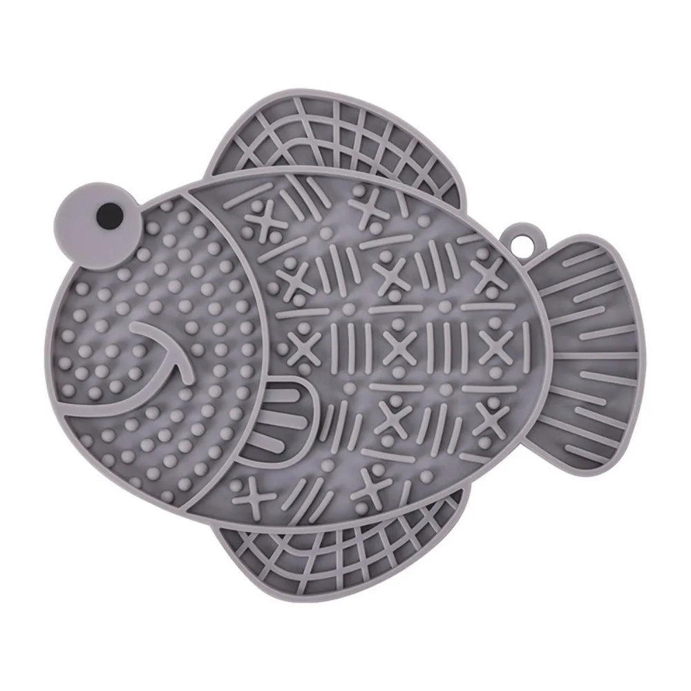 Silicone Slow Feeder Lick Mat – Frog & Fish Shape for Dogs
