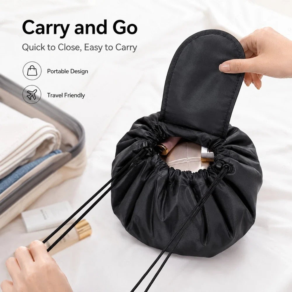 Waterproof Drawstring Makeup Organizer Bag for Travel & Home