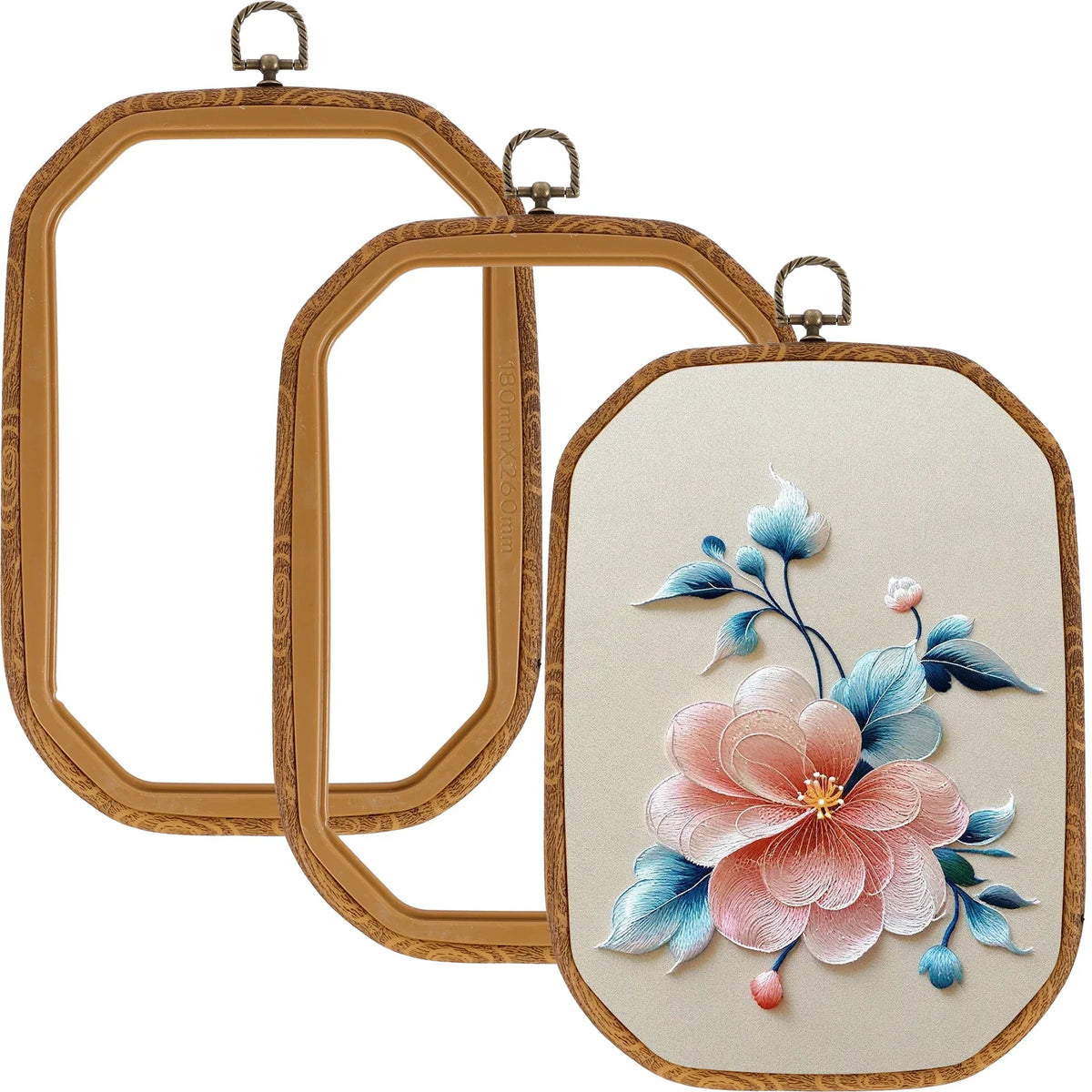 3-Piece Embroidery Hoops Set – Retro Cross Stitch & Display Hoops