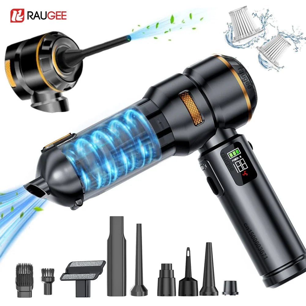 Raugee 17000Pa Cordless Handheld Vacuum & Air Duster 100W